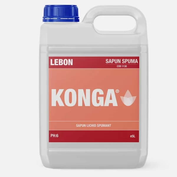 Konga 1130 – Săpun spumă pentru mâini, delicat, economic, parfum liliac, ideal pentru dozatoare profesionale