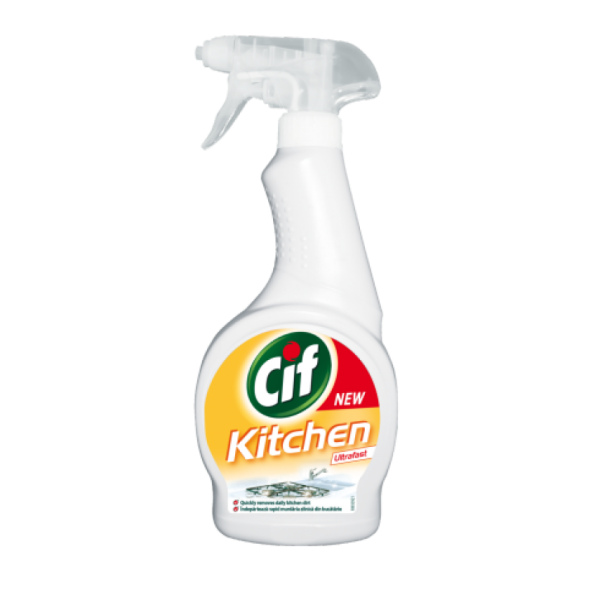cif kitchen Cif Ultrafast Spray Bucătărie, 500 ml, curățare rapidă pentru grăsime și murdărie zilnică