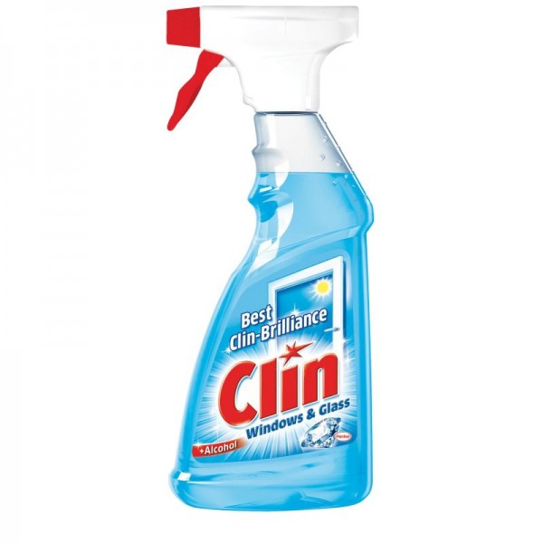 Clin soluție pentru geamuri blue, 500 ml, curățare rapidă fără urme, efect antistatic și parfum proaspăt