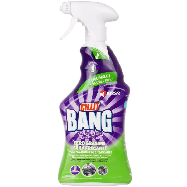 Cillit Bang detergent degresant, 750 ml, îndepărtează rapid grăsimea și mâncarea arsă, ideal pentru bucătărie și suprafețe dificile