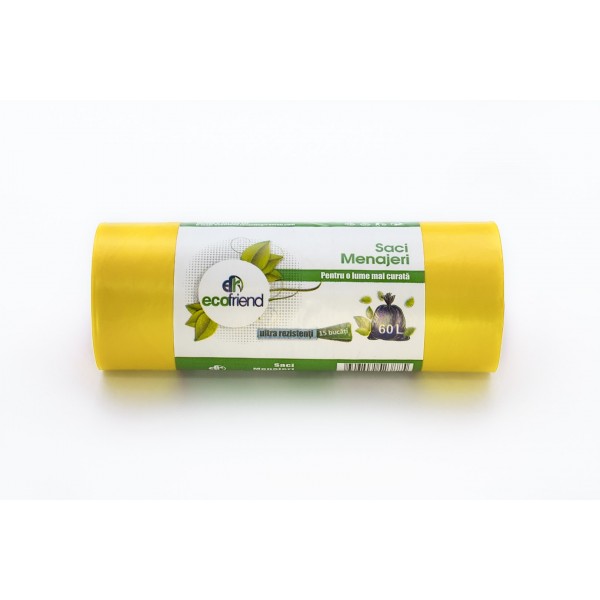 Ecofriend - Saci menaj 60 l galben
