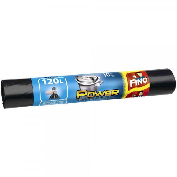 Fino Saci menajeri 120 L Power – Extra rezistenți, pentru deșeuri grele, 10 bucăți
