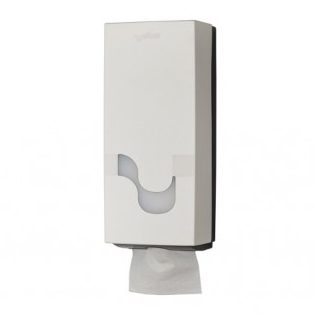 Dispenser hârtie igienică intercalată Celtex – ABS alb, sistem cu cheie, fereastră nivel