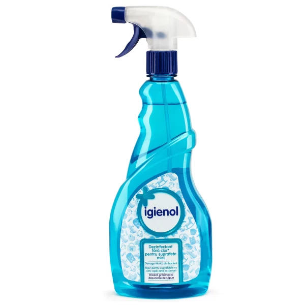 Dezinfectant suprafețe Igienol, 750 ml, fără clor, elimină 99.9% virusuri și bacterii, ideal pentru baie, bucătărie și spații cu copii