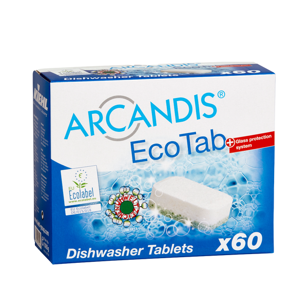 Kiehl ARCANDIS‑EcoTab – Pastile pentru mașina de spălat vase, 60 tablete, detergent profesional