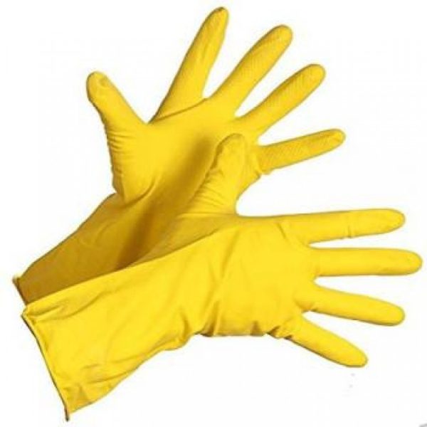 Mănuși menaj latex, rezistente, pentru protecție la curățenie